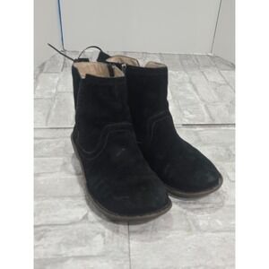 UGG Women Neevah Black Suede Booties Sheepskin‎ Lined Ankle Boots Women's Size 8